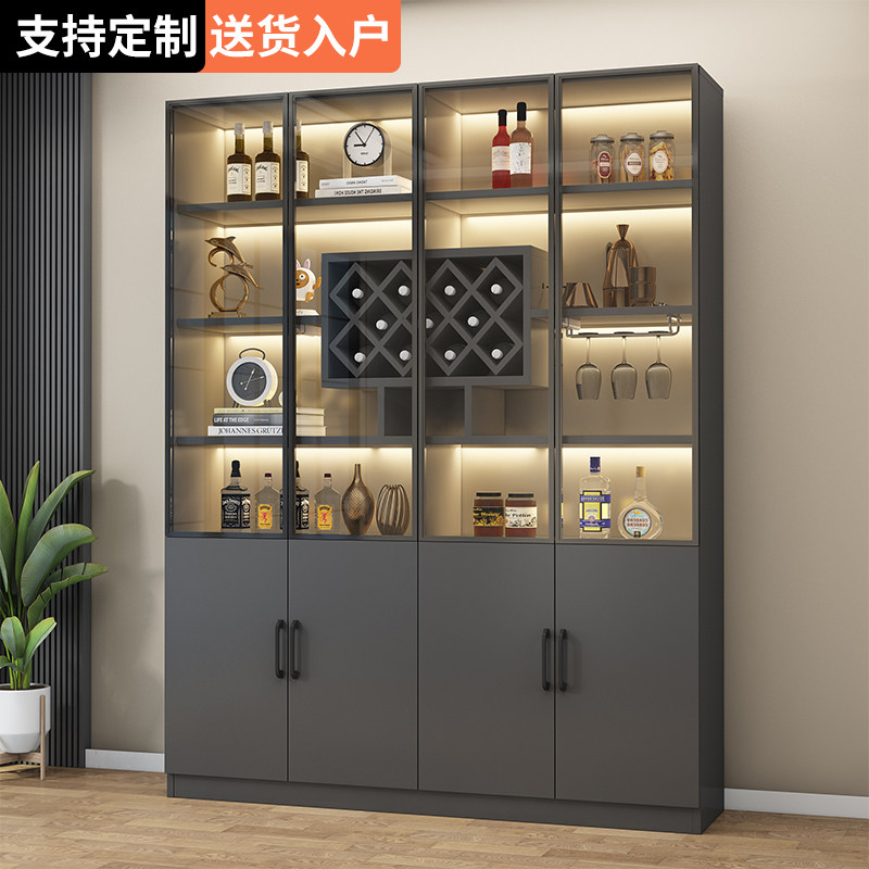 酒柜隔断柜家用玄关柜客厅靠墙置物架小户型玻璃储物柜红酒收纳柜