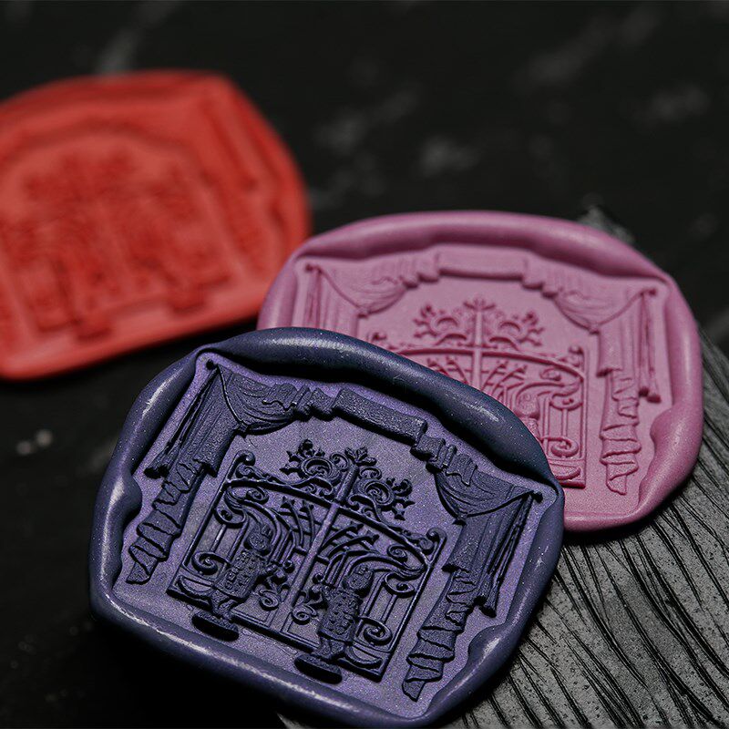 墨下【猫咪守卫】激光浮雕大饼可爱火漆印章 手柄套装信封封口