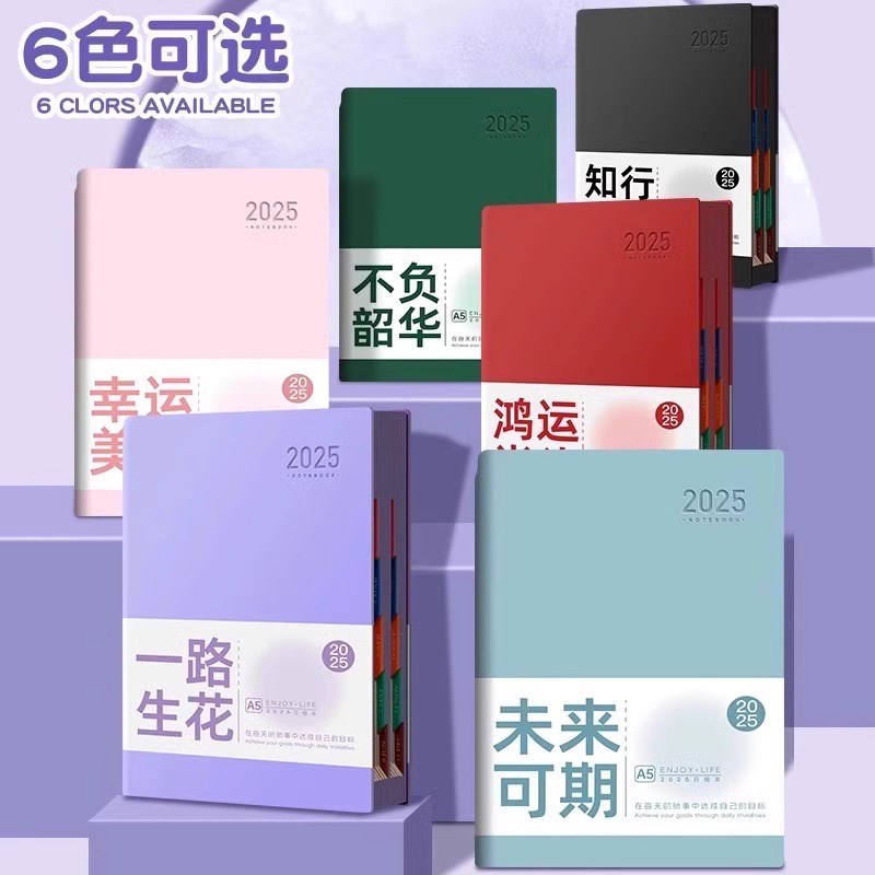 2026年日程本计划表新款笔记本子工作日志24年记事日记日历一日一
