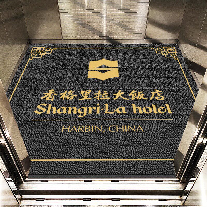 电梯内轿厢脚垫星期地垫定制进门口耐磨防滑垫做酒店迎宾地毯logo