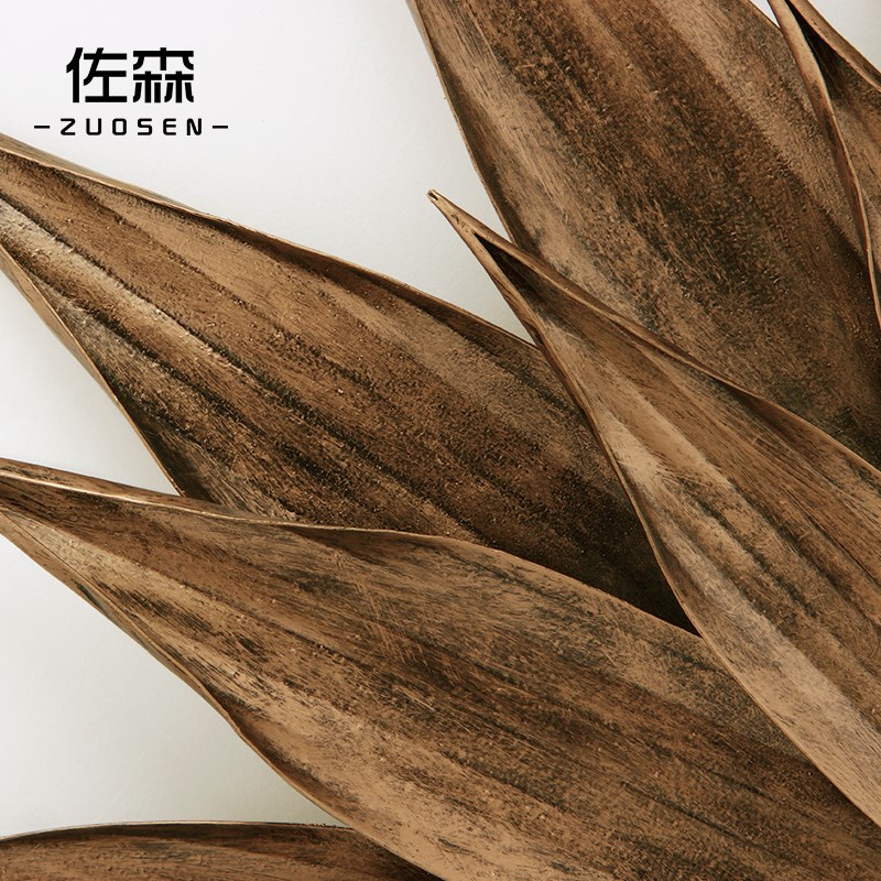 佐森墙面装饰品铁艺向日葵花镜壁饰覆古金属壁挂客厅植物壁饰挂件