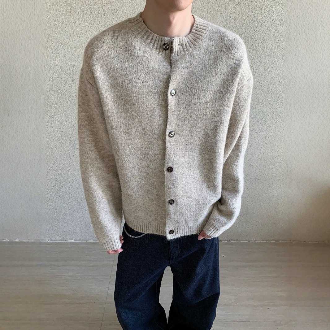 老钱风羊毛混纺开衫毛衣外套男女慵懒感保暖开衫毛衣秋冬季针织衫