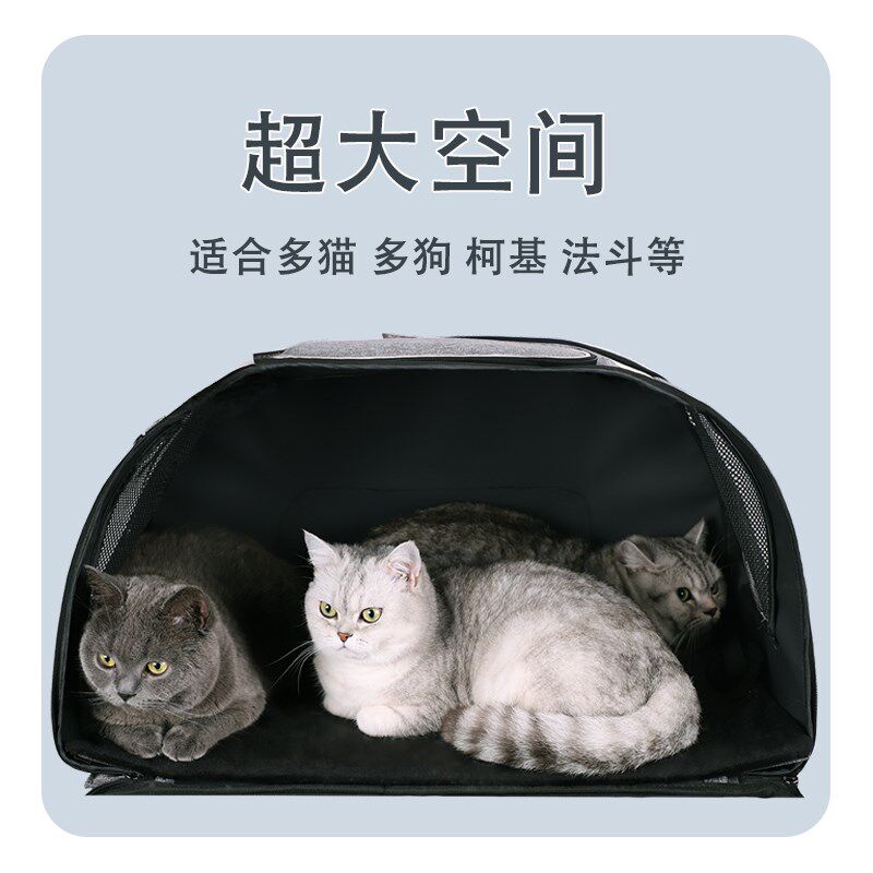 陪士奇猫包拉杆外出便携车载笼狗狗外出包大号大容量宠物拉杆箱包