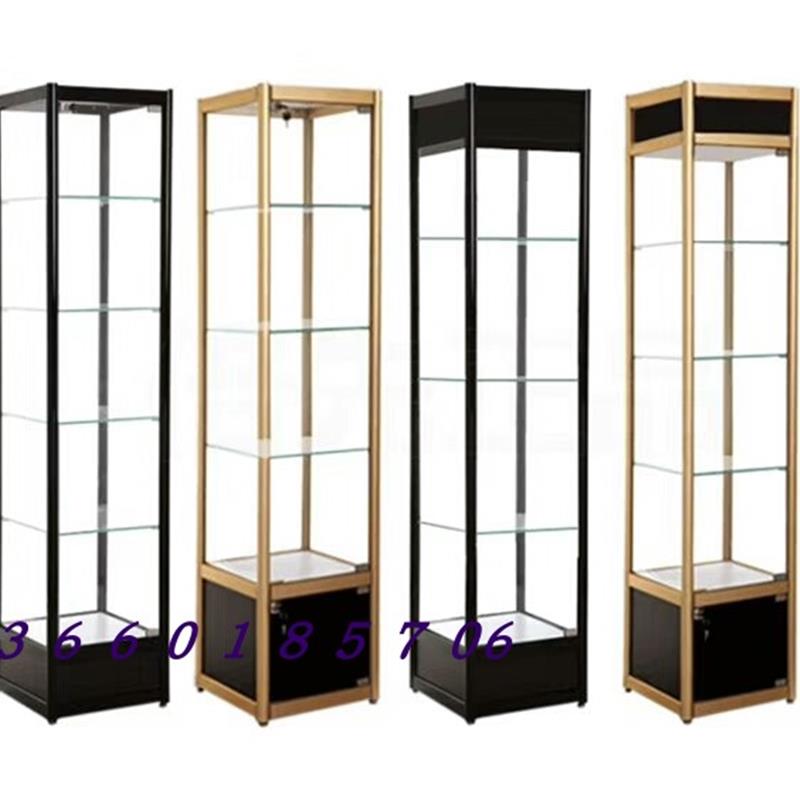 聚财可拆装精品珠宝旋转展示架 铝合金双面展示柜40至50公分