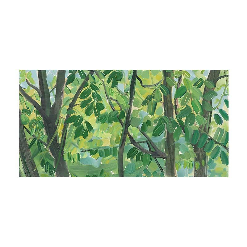 布纸有爱 茂林之夏 小清新横版绿植装饰画客厅背景墙民宿单幅挂画