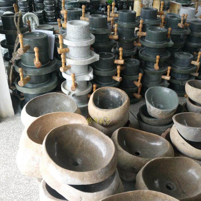 天然麻石打造石磨家居慢工细磨手工石头磨豆浆机惠安石雕磨坊磨盘