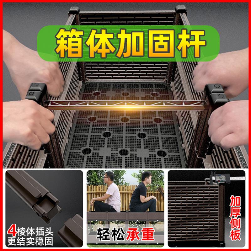 花箱种植箱阳台种菜专用神器家庭楼顶长方形塑料花盆种菜盆特大号