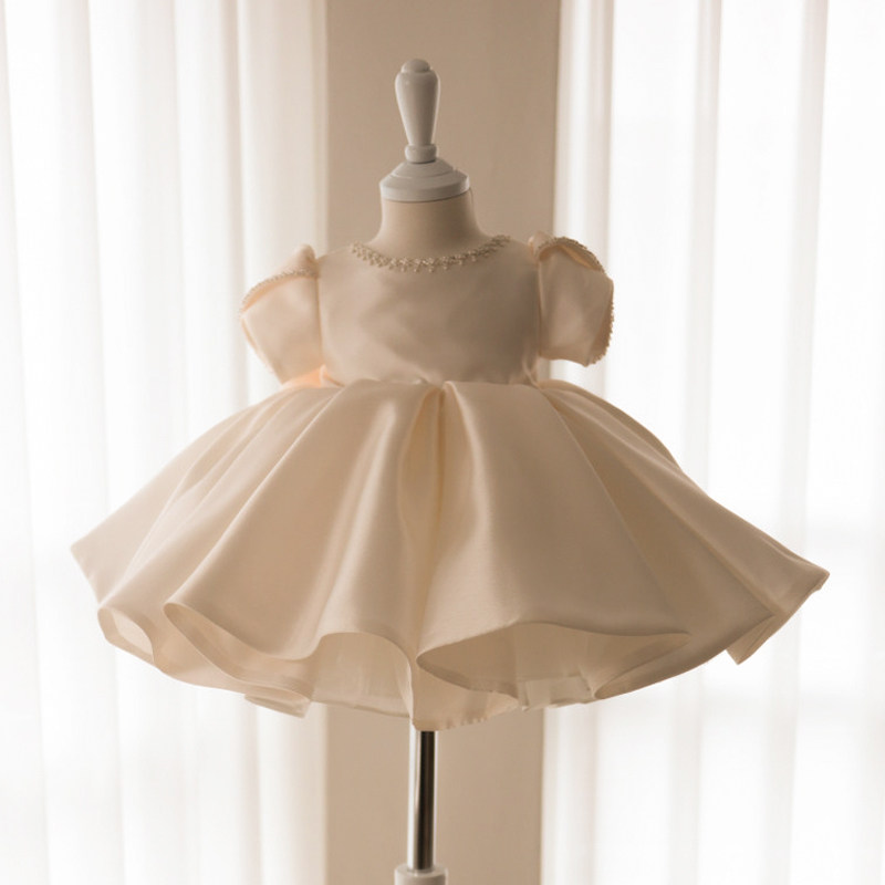 女童一周岁宴礼服女宝宝婴儿夏季洋气抓周钢琴演出公主裙花童高端