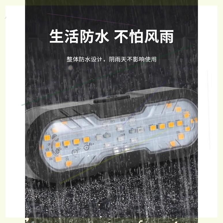 自行车尾灯无线遥控转向灯山地车爆闪警示灯语音版左右分体转弯灯