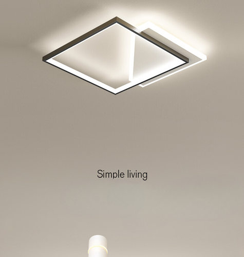 北欧简约方形镂空LED吸顶灯