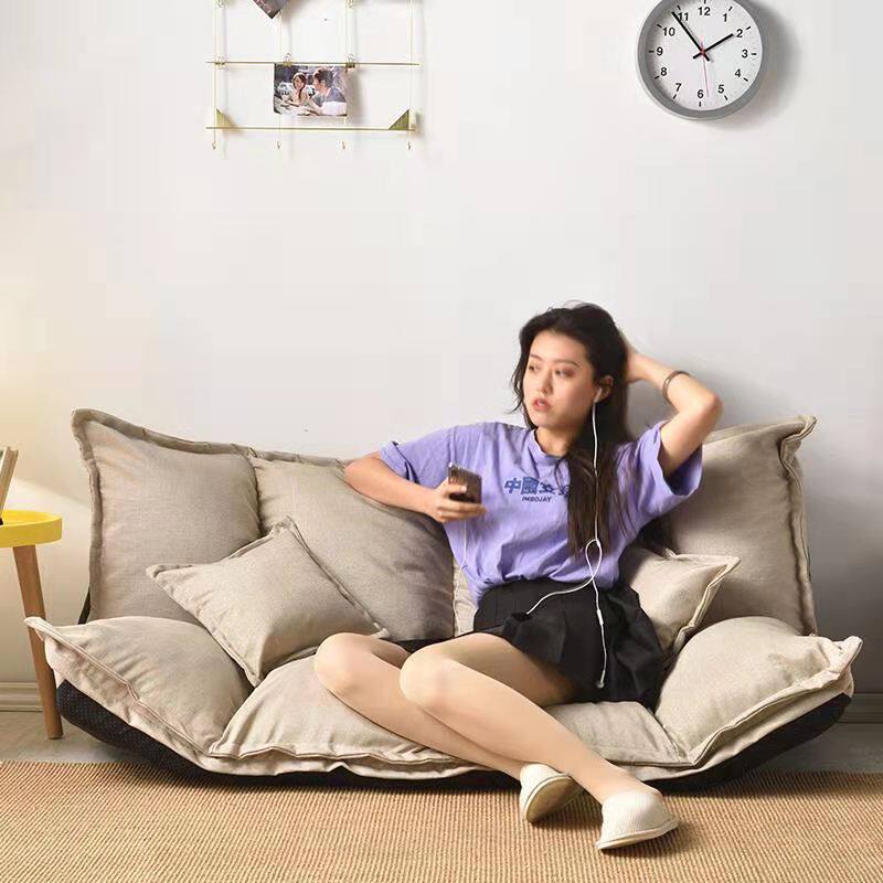 懒人沙发单人卧室折叠简易可爱女孩现代简约网红款榻榻米双人小椅
