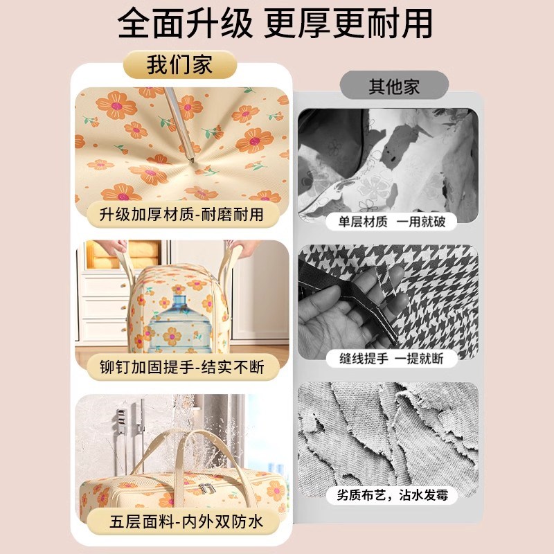 林啾被子收纳袋衣服行李搬家打包袋大容量防水防潮棉水槽沥水袋