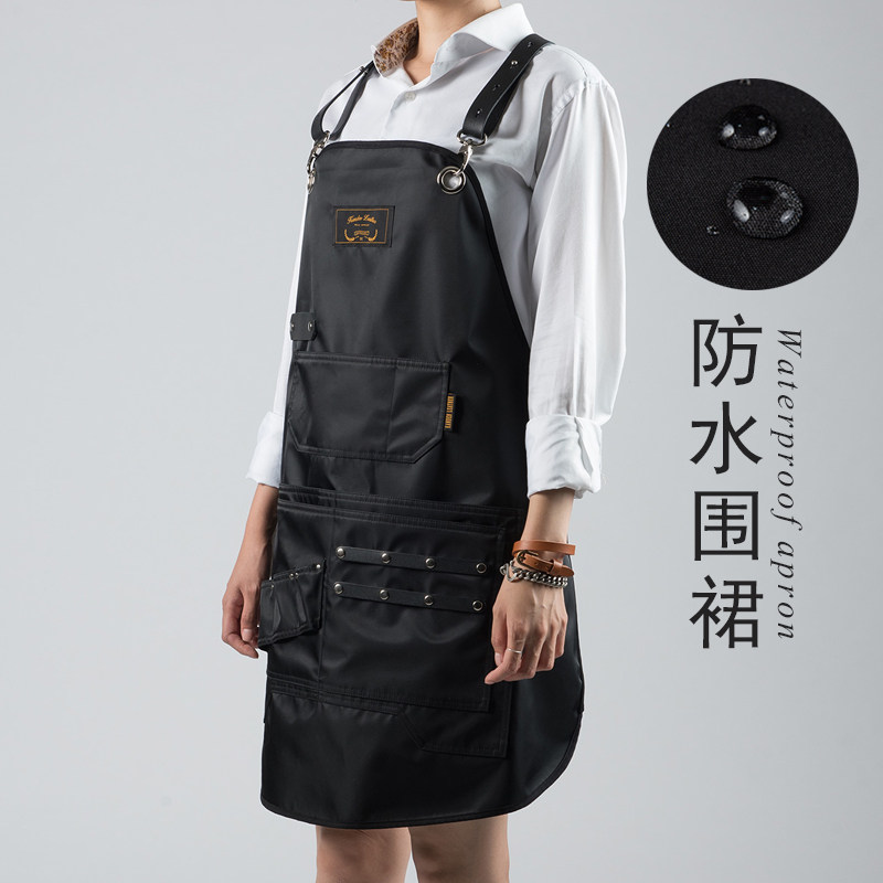 防水围裙2021新款理发店专用染发师工作服冬季烫染师发型师不沾发