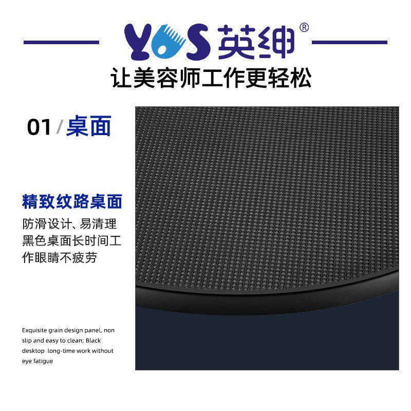 英绅宠物美容桌气压升降台带折叠支架圆形桌面不锈钢宠物店专用