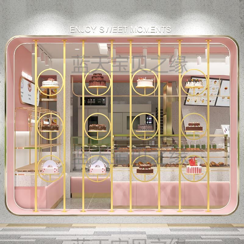 网红橱窗展示架展台铁艺蛋糕架子蛋糕模型架店商用模型装饰陈列架