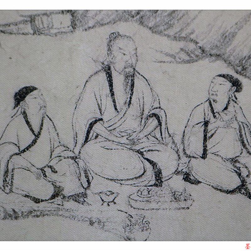 1:1宋 乔仲常《后赤壁赋图》国画宣纸高清微喷复制29.7X642cm