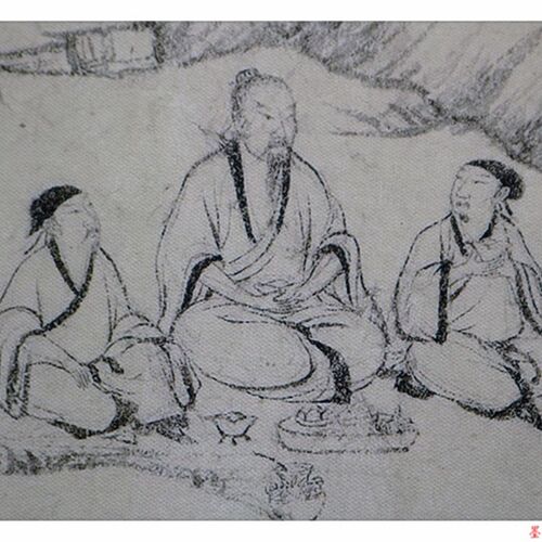 1:1宋 乔仲常《后赤壁赋图》国画宣纸高清微喷复制29.7X642cm