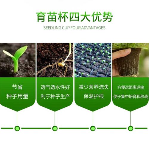 营养钵育苗杯营养袋耐用型树苗杯黑色塑料营养杯大号育苗盆一次性