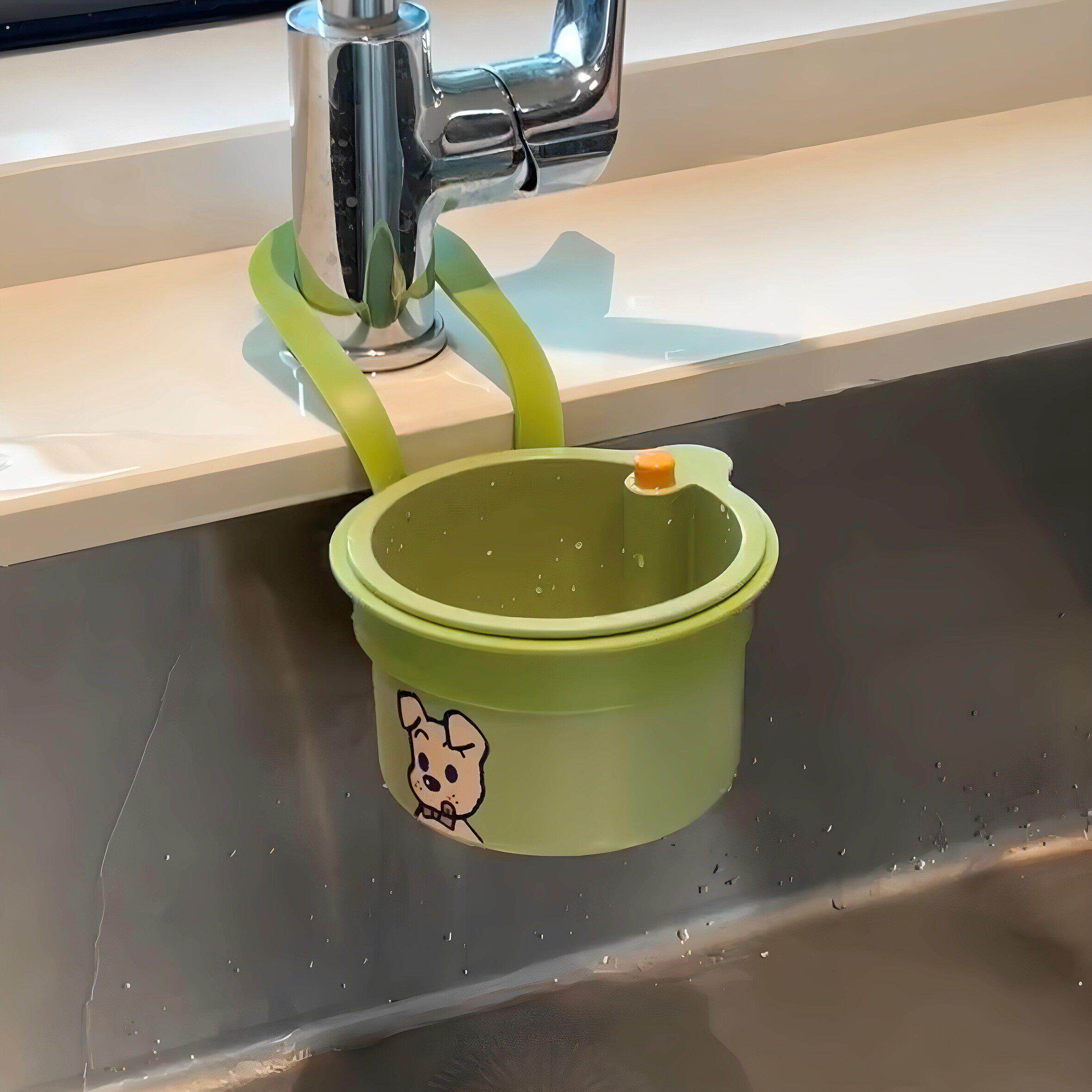 厨房水槽过滤挂篮水池边洗菜盆防堵漏网按压式分离食物残渣沥水篮