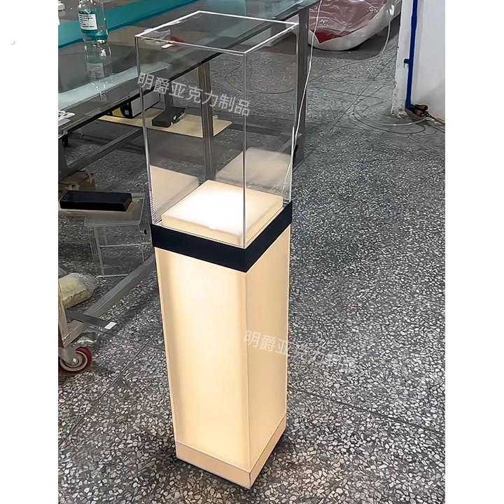 珠宝展品古玩瓷器亚克力发光展示柜珠宝首饰品陈列柜透明防尘罩台