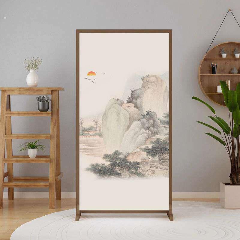 中式屏风隔断客厅入户门玄关遮挡简约现代走廊过道座屏定制可移动