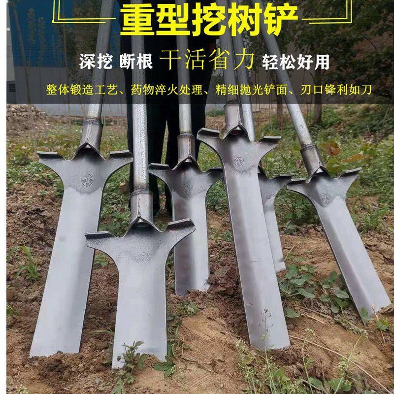 驰田挖树铲锰钢加厚铁锹挖沟挖树神器苗圃移苗挖树根铲子园林工具