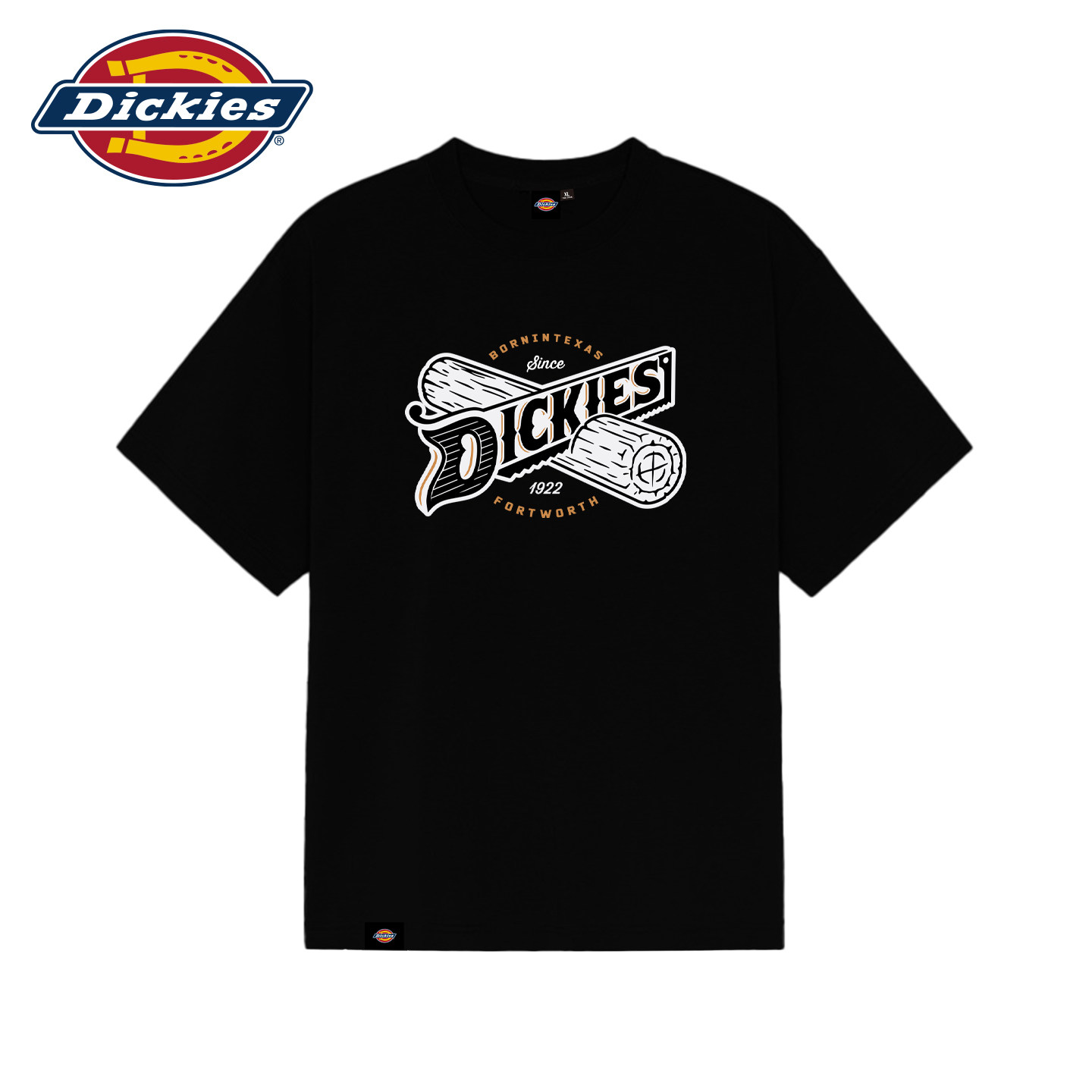 Dickies美式复古双锯印花短袖经典工装风T恤宽松圆领男女同款上衣