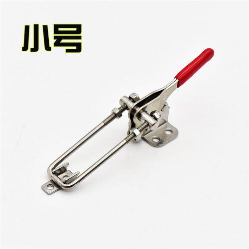 快速夹具压紧器 90度锁紧箱扣可调节搭扣锁扣锁夹门栓式夹钳304#