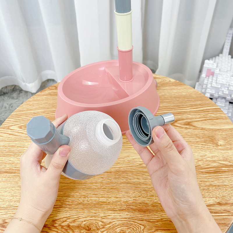 狗狗喝水器不湿嘴比熊宠物用品饮水器狗喝水猫咪饮水水壶立式挂式