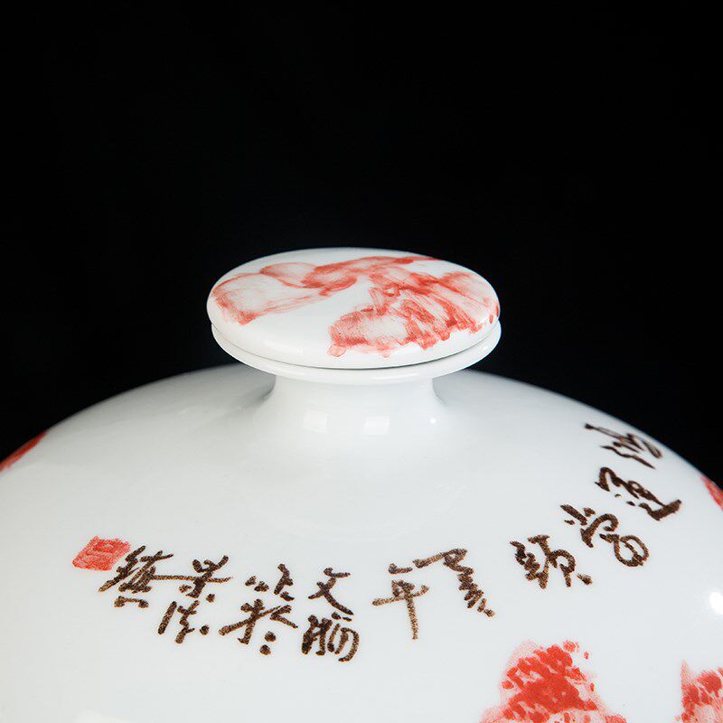 景德镇陶瓷酒瓶 手绘鸿运当头10/15/30斤装空酒坛子 彩绘密封酒罐