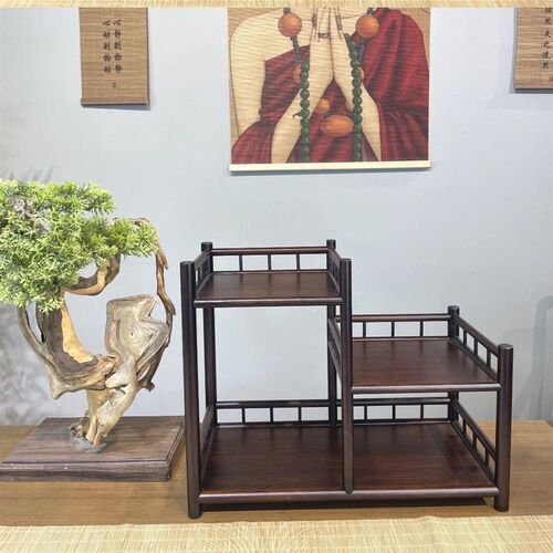 风月收纳盒收纳架收纳柜茶壶架茶具配件茶架置物架楠竹博古架杯架