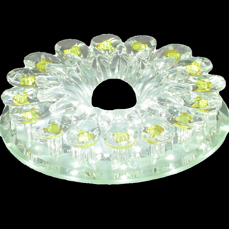 LED水晶过道走廊灯新款玄关入户射灯嵌入式开孔10公分明装筒灯