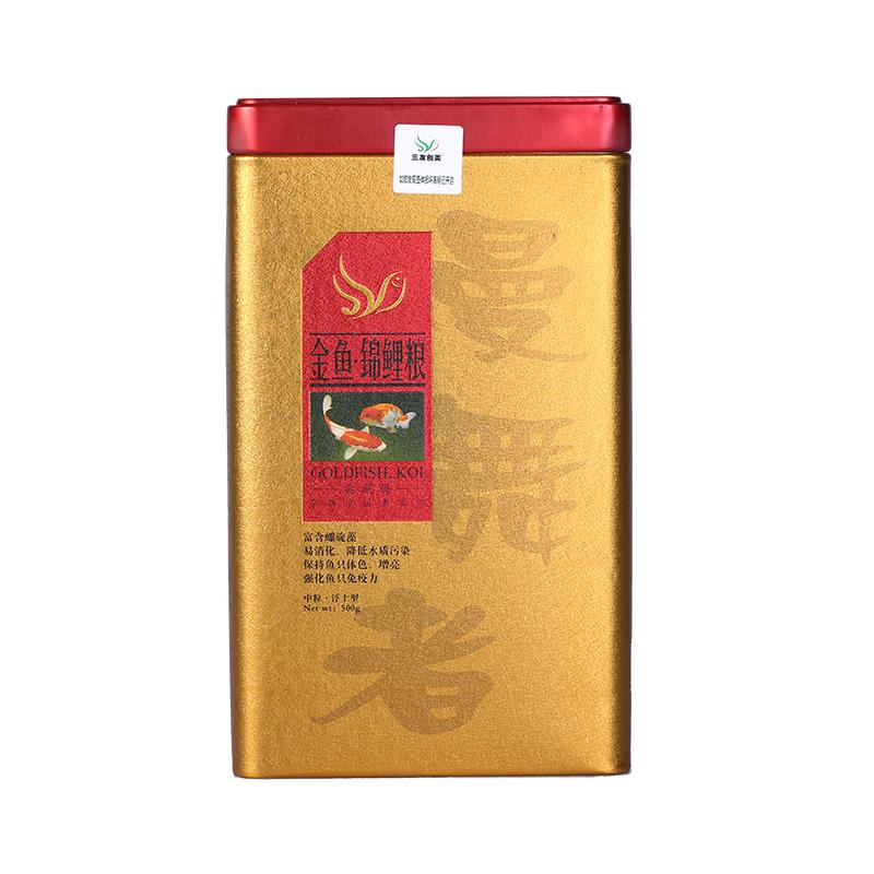 曼舞者锦鲤专用粮金鱼食高蛋白螺旋藻颗粒鱼饲料增红增色三友创美