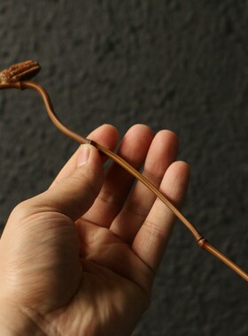 【佛手】几十年老竹枝纯手工精工雕刻浮雕茶道茶针茶拨发簪竹雕
