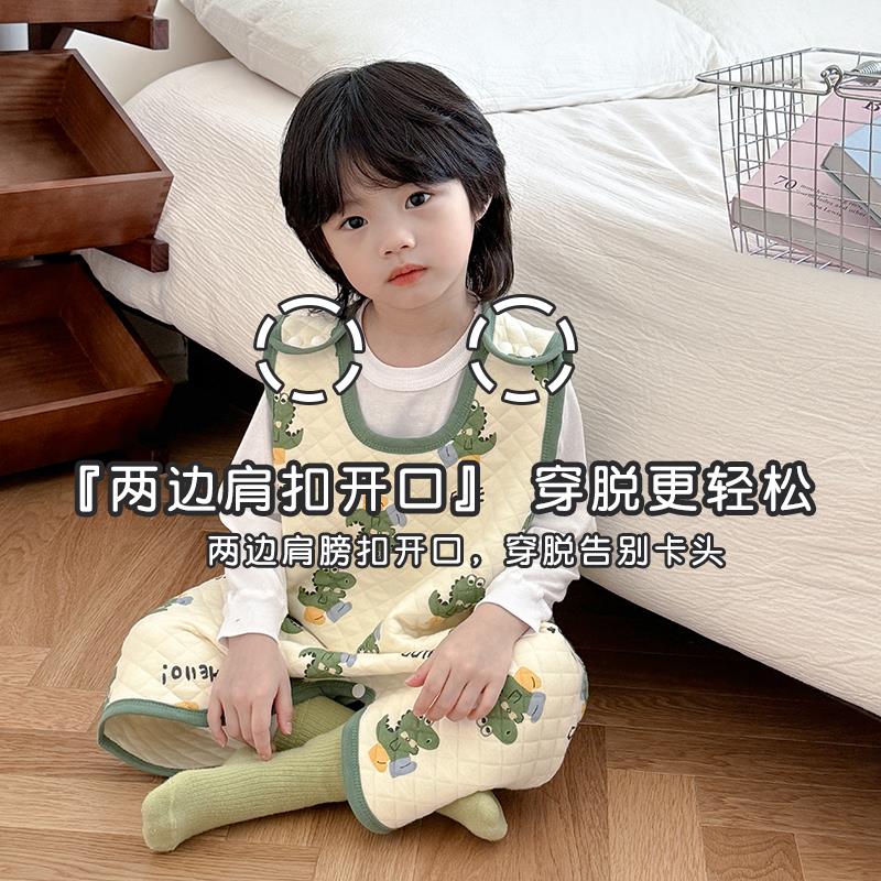 睡袋婴儿春秋款宝宝无袖背心式马甲秋冬季防踢被子神器儿童护肚子