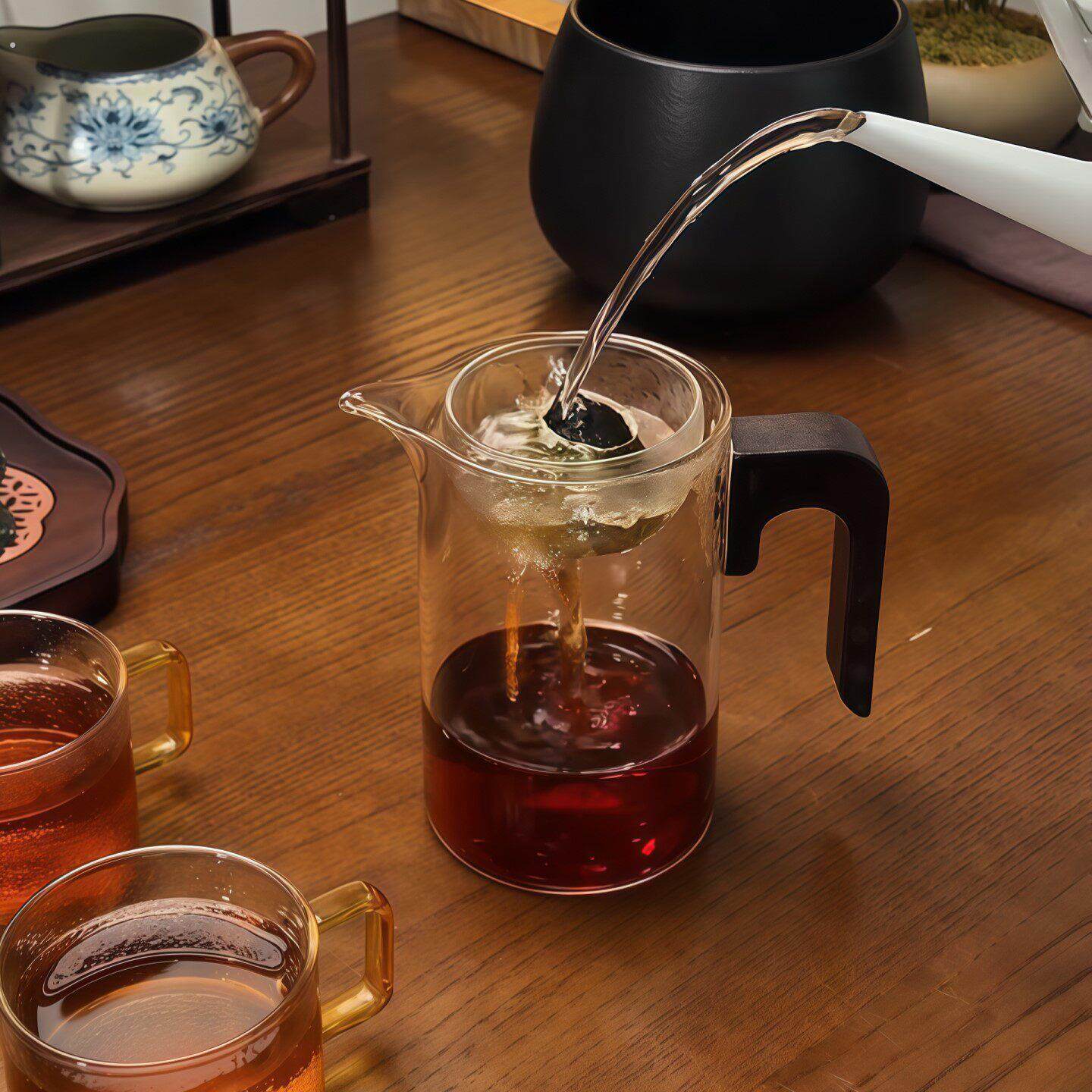 公道杯茶滤网一体小青柑专用分茶器泡茶壶玻璃逍遥杯子家用耐高温