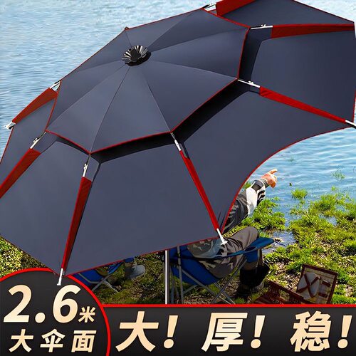 户外钓鱼伞遮阳伞大伞万向抗风加厚防晒防雨加厚新款雨伞大号