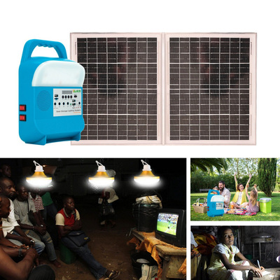 Double USB Portable LED Home Light Solar Lighting Kits Solar