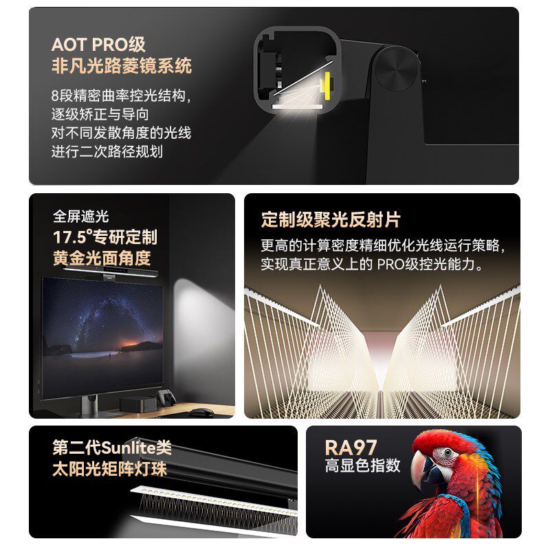 (Suker)SKR2屏幕挂灯护眼智能显示器挂灯工作阅读游戏电脑挂灯