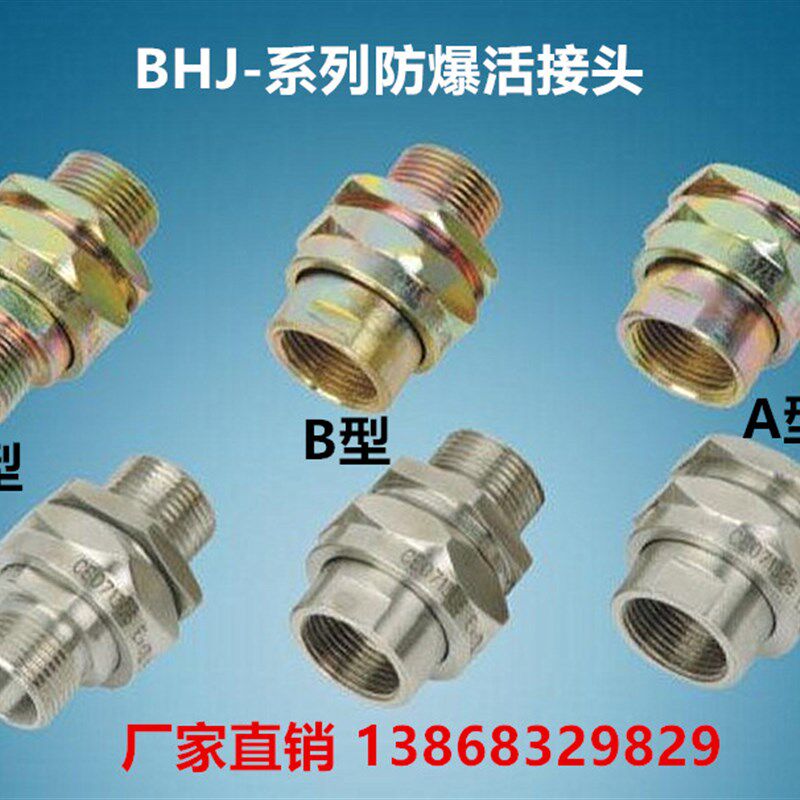 防爆活接头 BHJ 双内丝/双外丝/一内一外丝 挠性管活接头变径接头