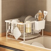 沥水碗盘架窄厨房窗台小碗筷沥水架洗碗槽水池置物架放水槽晾碗架