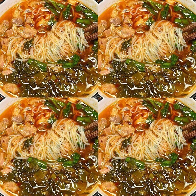 【买一箱送一箱】云南过桥米线大桶装速食免煮夜宵零食一整箱批发
