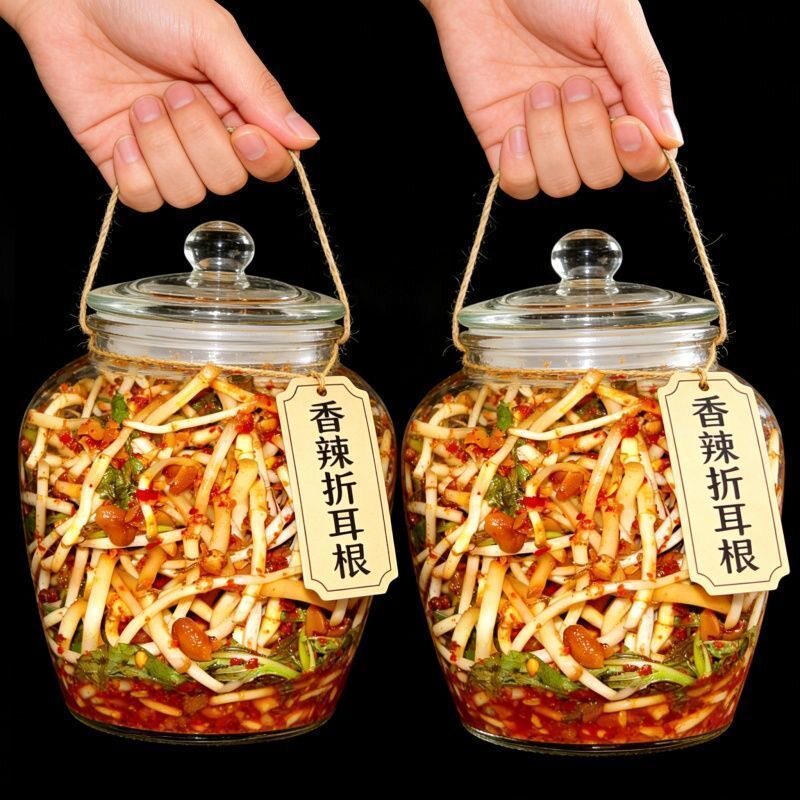 冲量8袋】凉拌折耳根酸辣即食新鲜鱼腥草罐装腌剁椒下饭菜鱼腥草