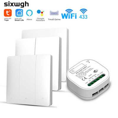 涂鸦wifi智能开关Alexa语音控制免布线自发电遥控双控智能双控