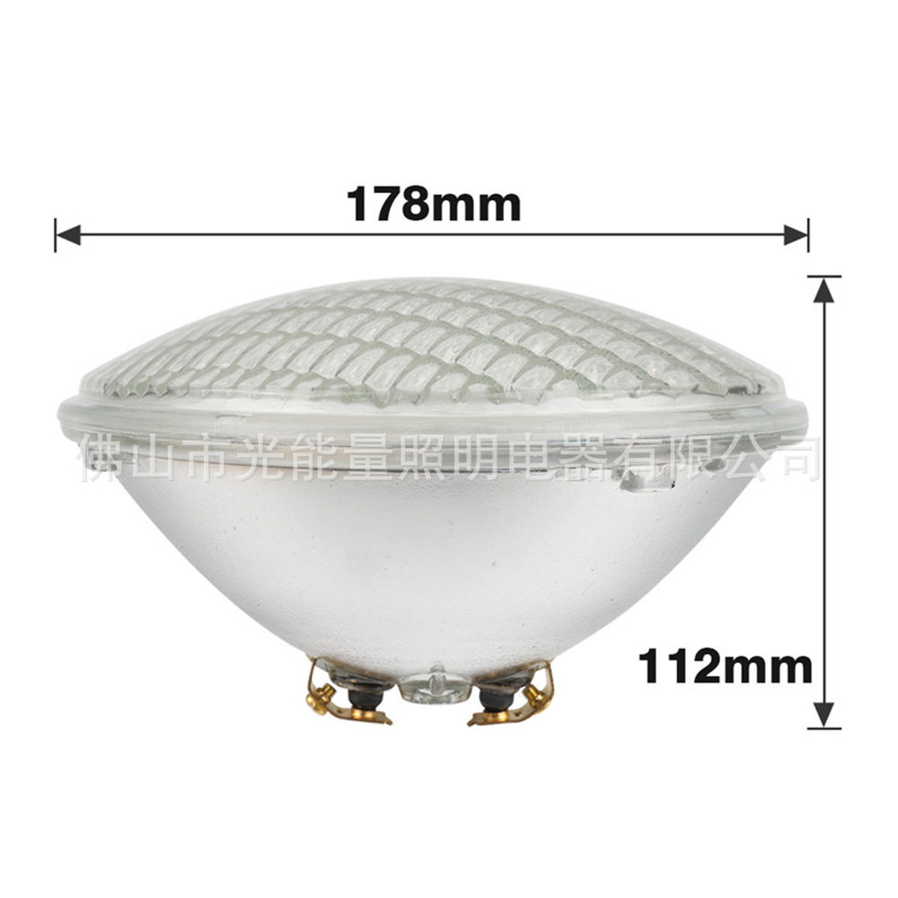 石英玻璃par6水下灯 贴片灯珠 315颗 40W 12V IP68 嵌入式泳池灯