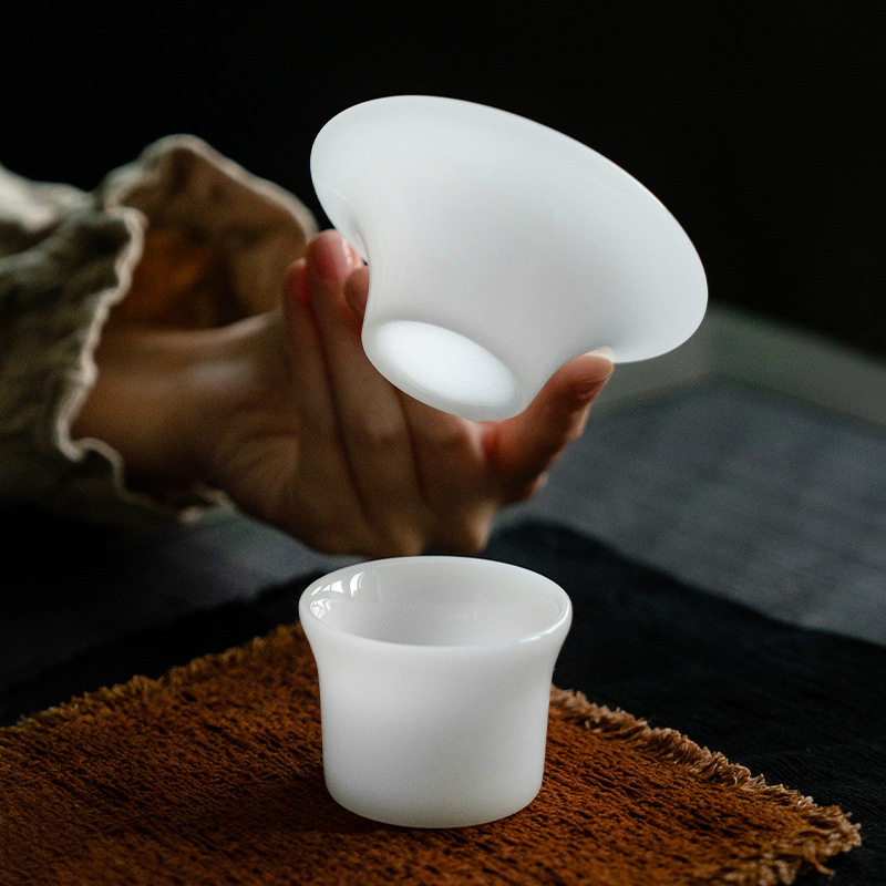 冰种璞玉清涟茶漏套组简约流霜公道杯家用分茶器茶海茶道零配件
