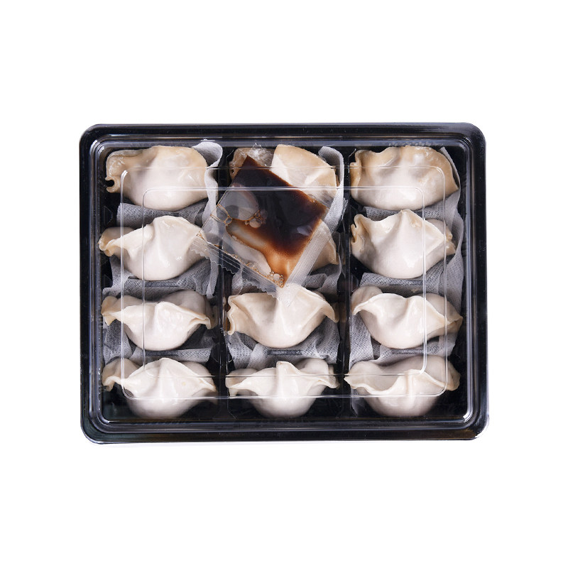 蔬果乐一次性塑料食品级速冻饺子托盘10粒馄饨盒外卖打包盒分格