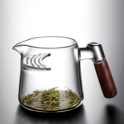 月牙玻璃公道杯茶漏过滤网一体泡绿茶专用茶具茶壶高档公杯分茶器