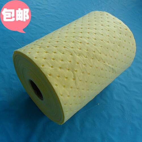 万用型2mm黄色吸液卷 卷状吸液棉  化学品吸附棉吸酸棉 40cm*50m