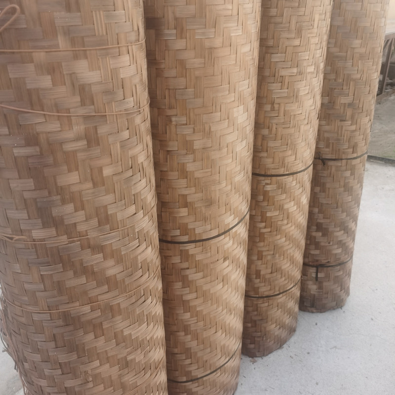 碳化装修竹席手工席子吊顶墙面工程装饰用竹篾编防腐防蛀复古材料
